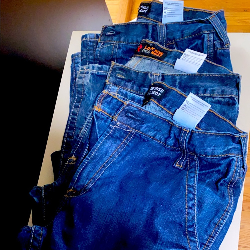 3 pairs of mens ariat FR work jeans